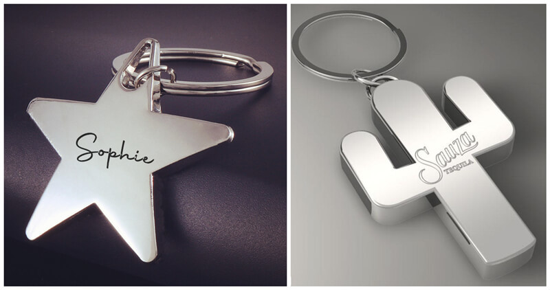 custom engraved metal keychain manufacturers, personalized company logo keyrings maker